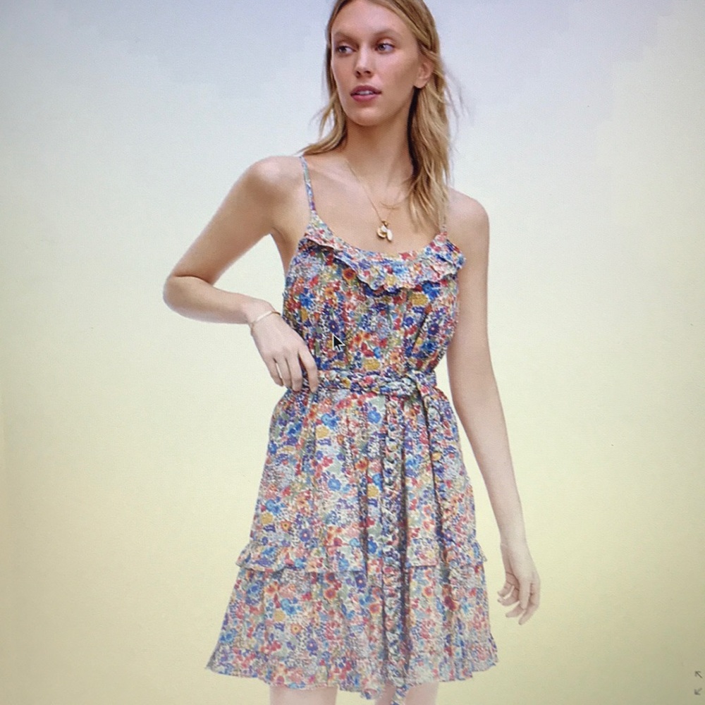 J.Crew Ruffle mini dress in Liberty Margaret Print